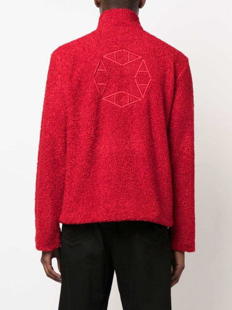 Red Half-zip BouclÃ_x0083_Â© Sweatshirt