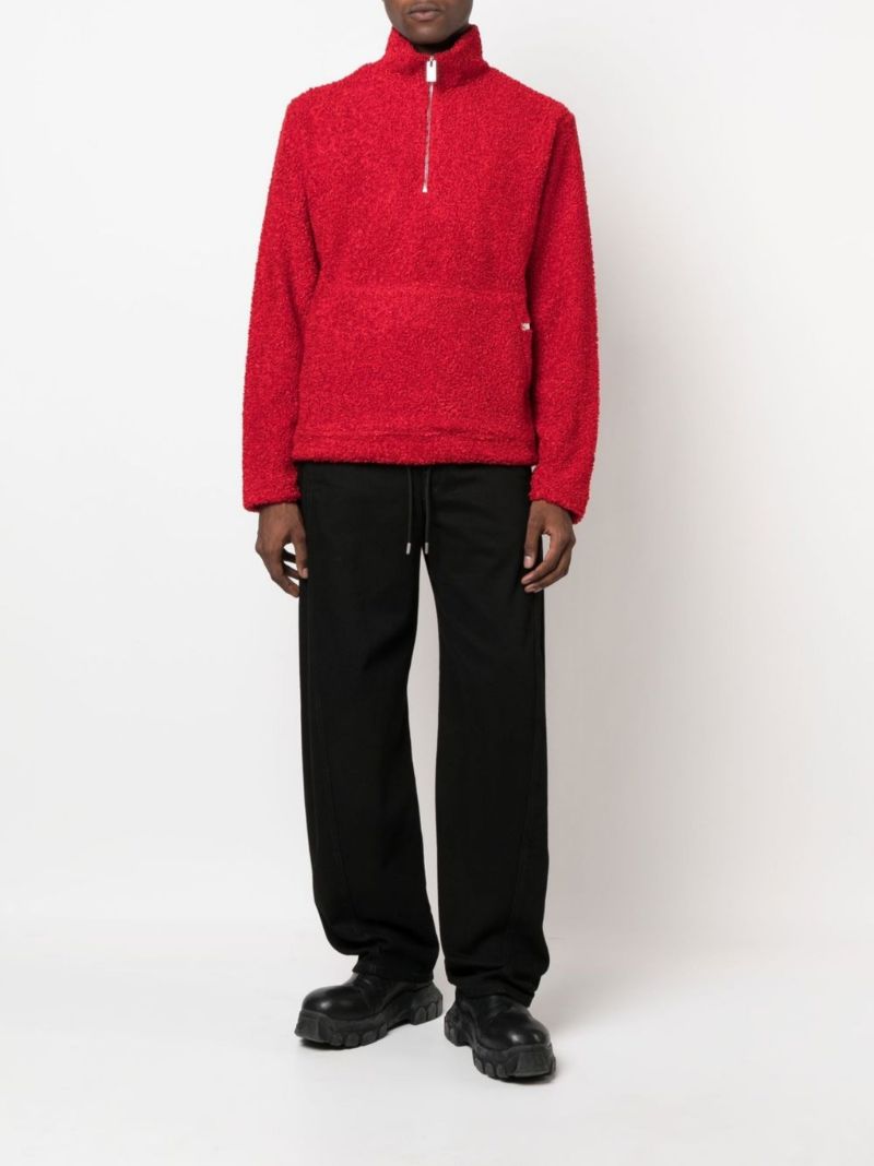 Red Half-zip BouclÃ_x0083_Â© Sweatshirt