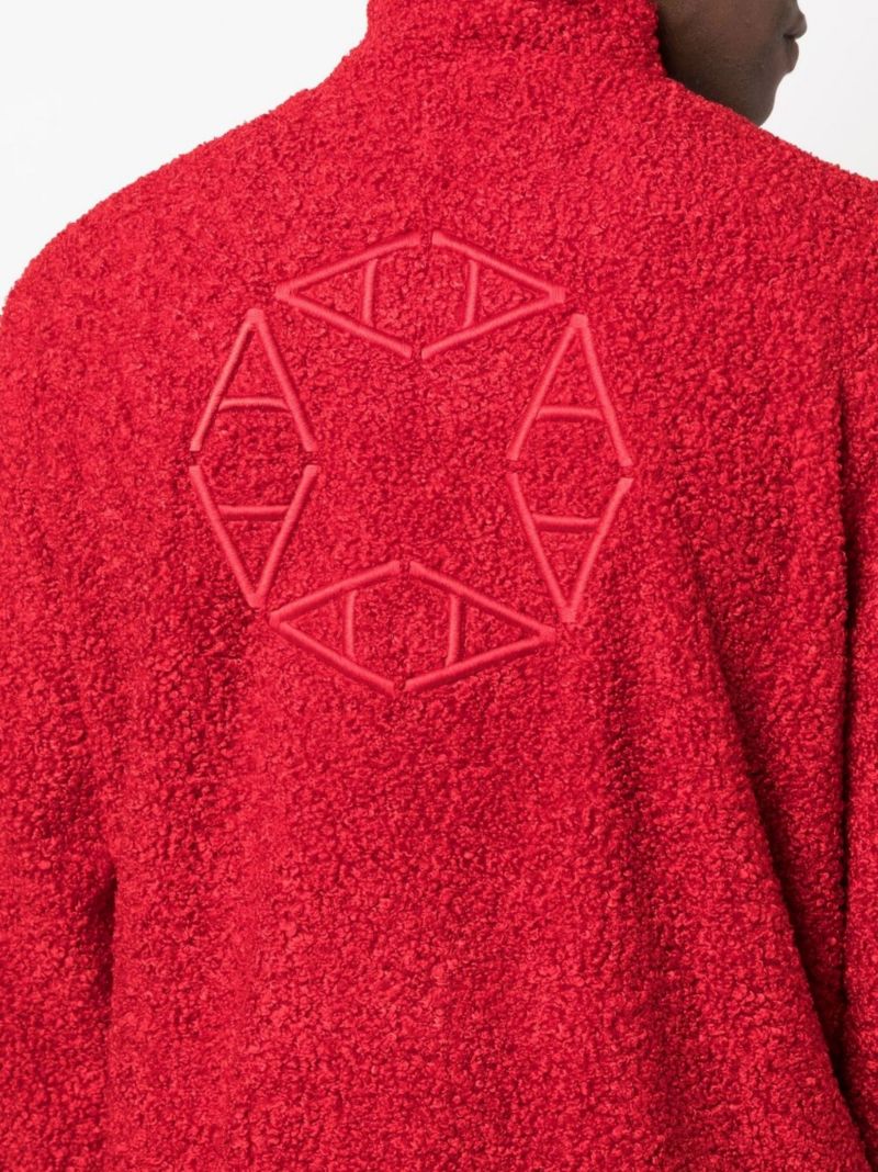 Red Half-zip BouclÃ_x0083_Â© Sweatshirt
