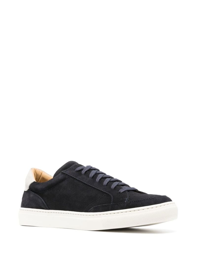 Navy Helier 2 Low Top Suede Sneakers