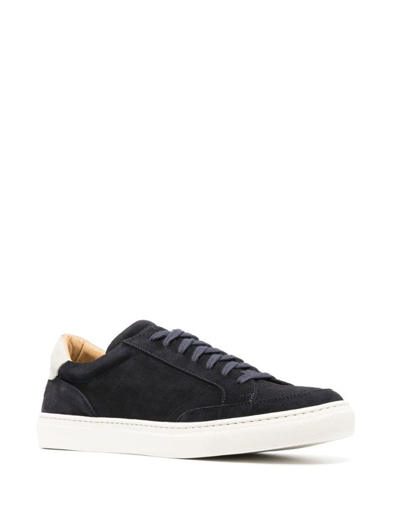 Navy Helier 2 Low Top Suede Sneakers