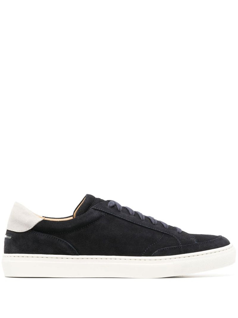 Navy Helier 2 Low Top Suede Sneakers