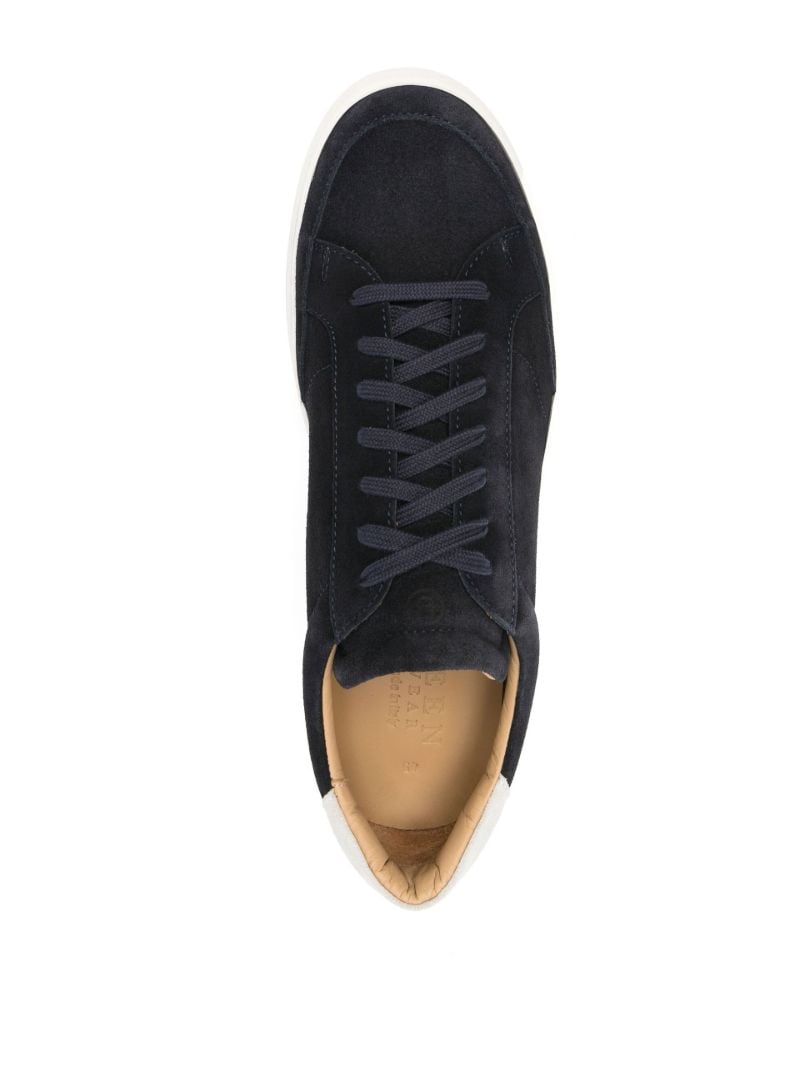 Navy Helier 2 Low Top Suede Sneakers