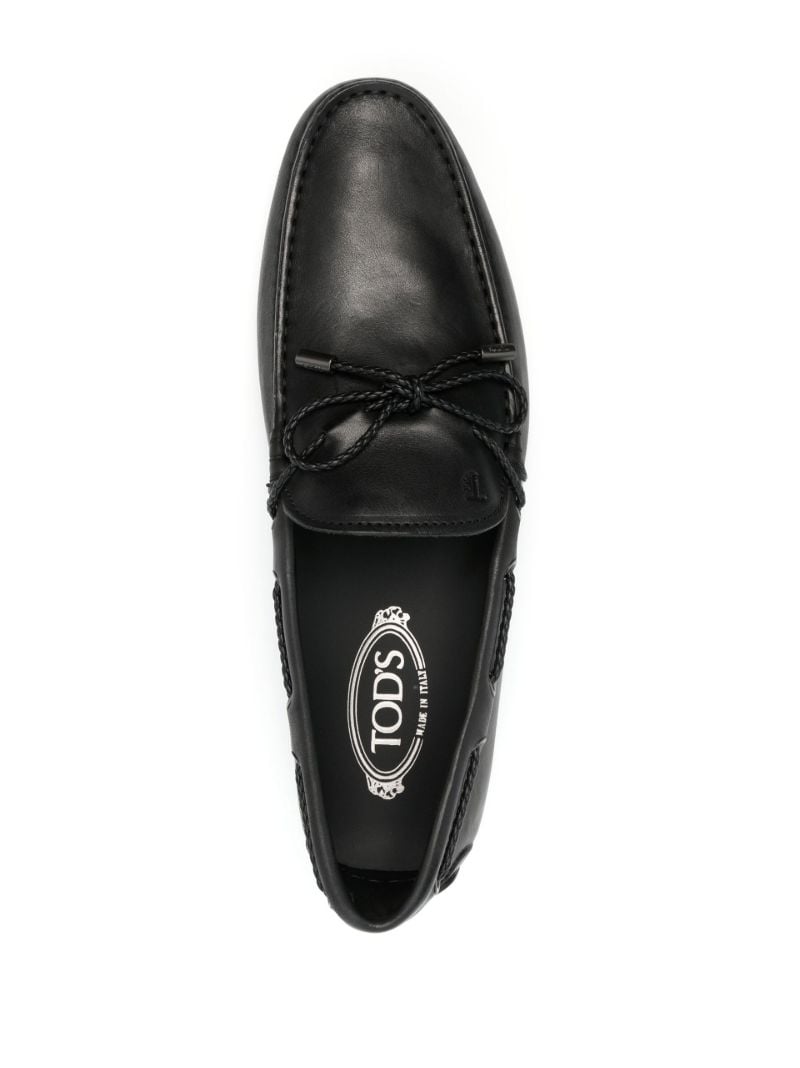 Black Scooby Doo Driving Leather Loafers