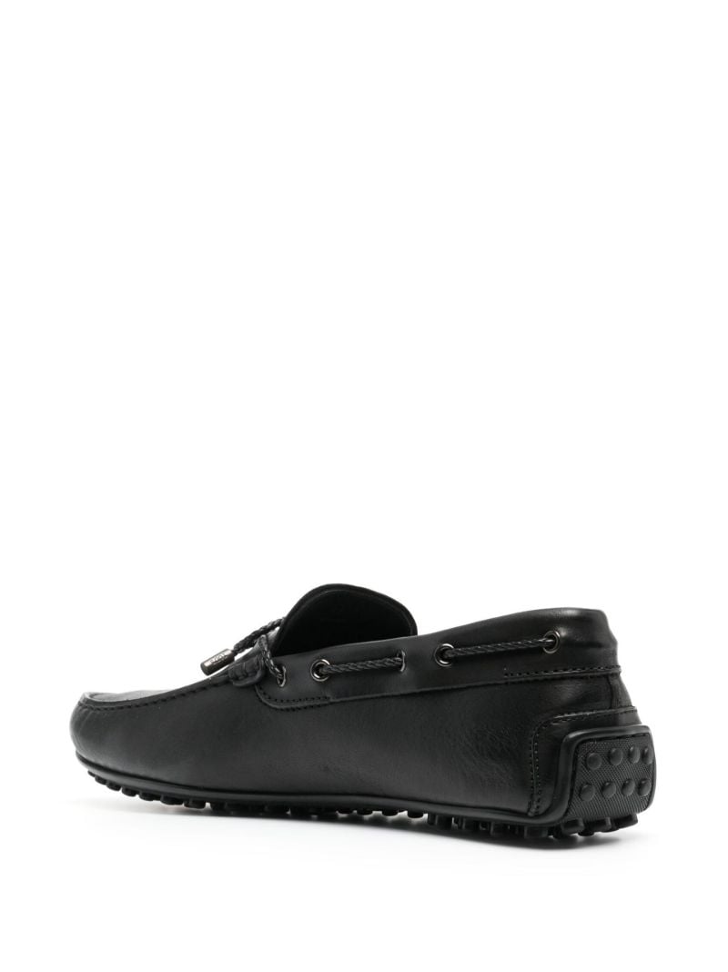 Black Scooby Doo Driving Leather Loafers