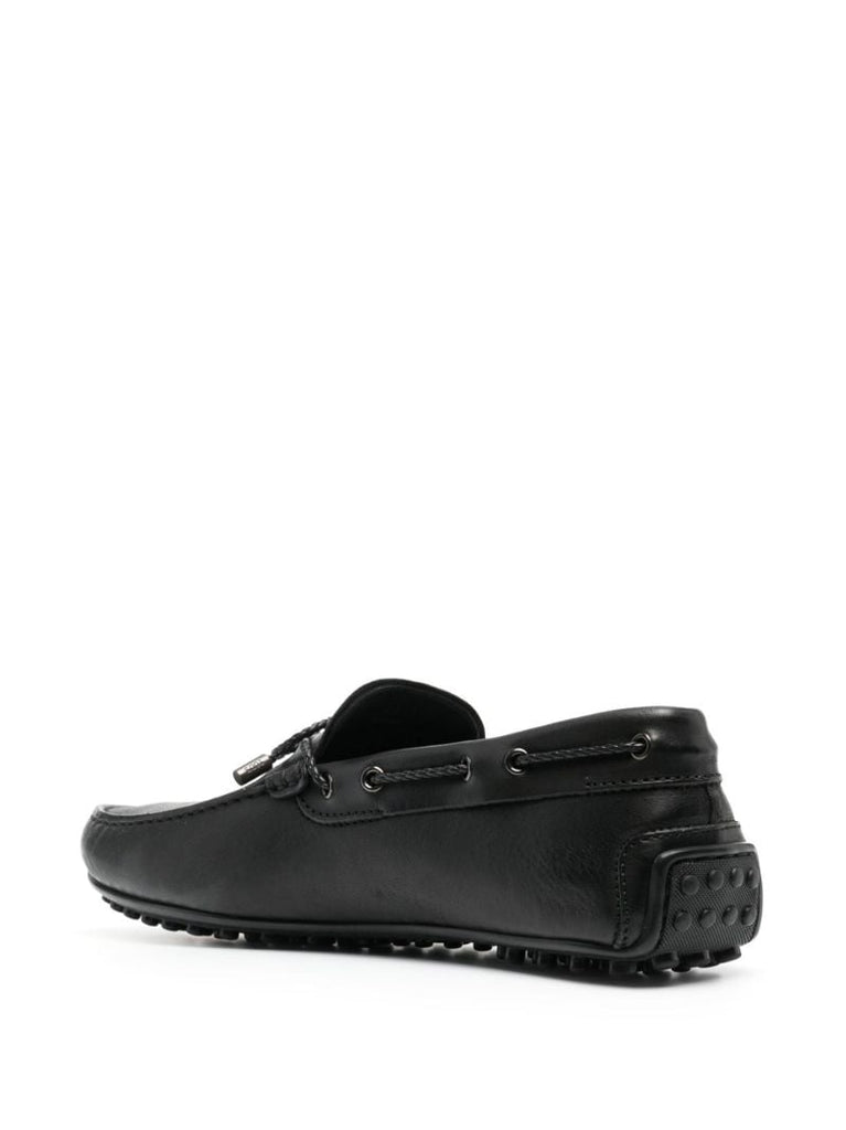 Black Scooby Doo Driving Leather Loafers