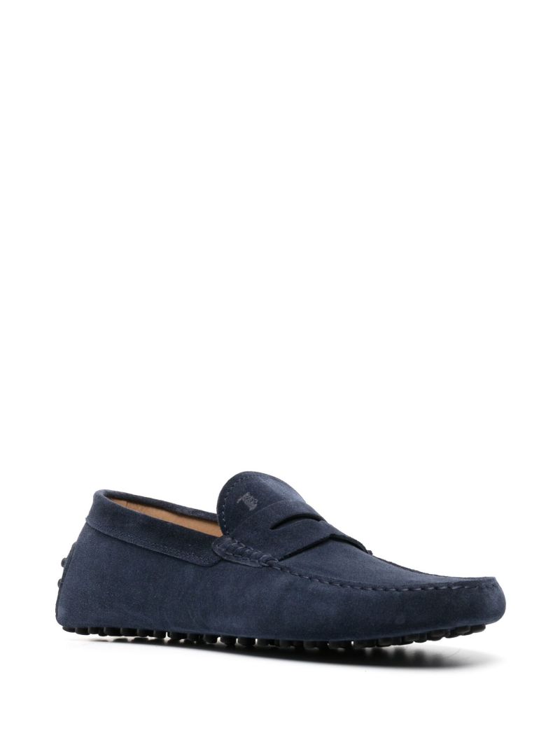 Blue Nuovo Gommino Suede Driving Loafers