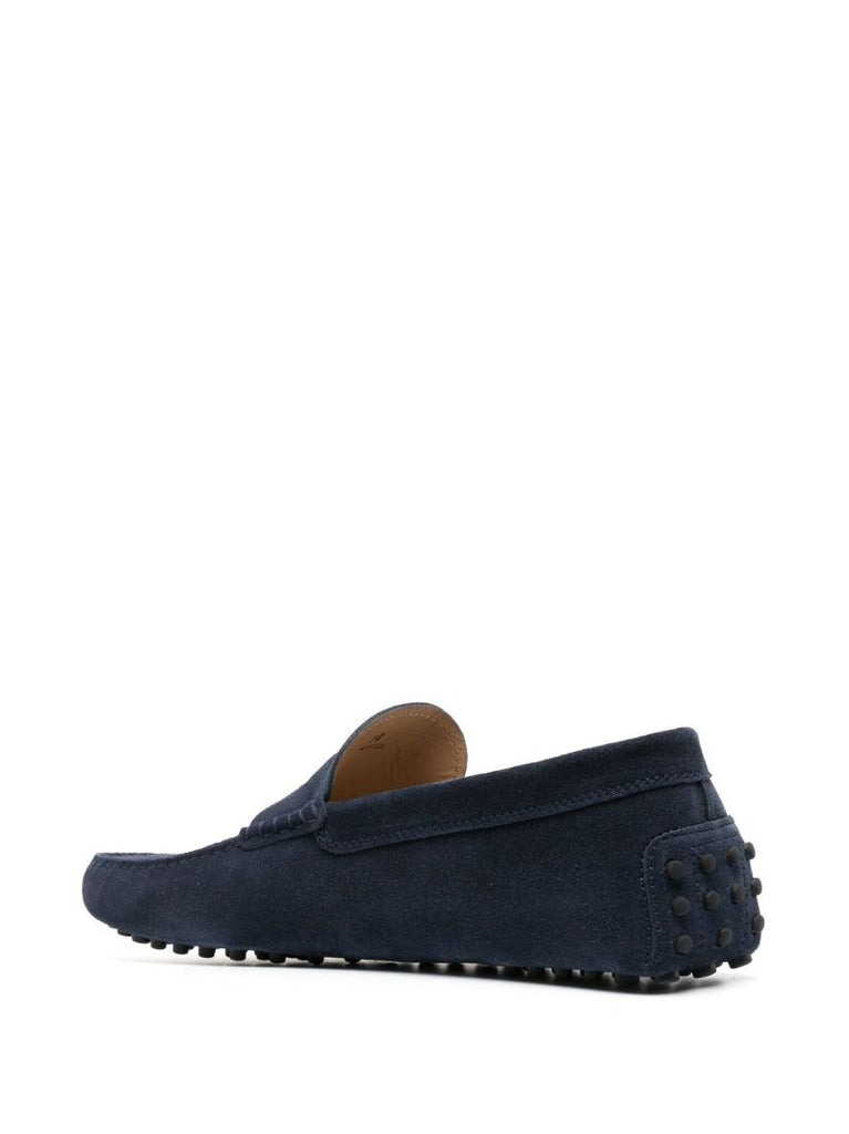 Blue Nuovo Gommino Suede Driving Loafers