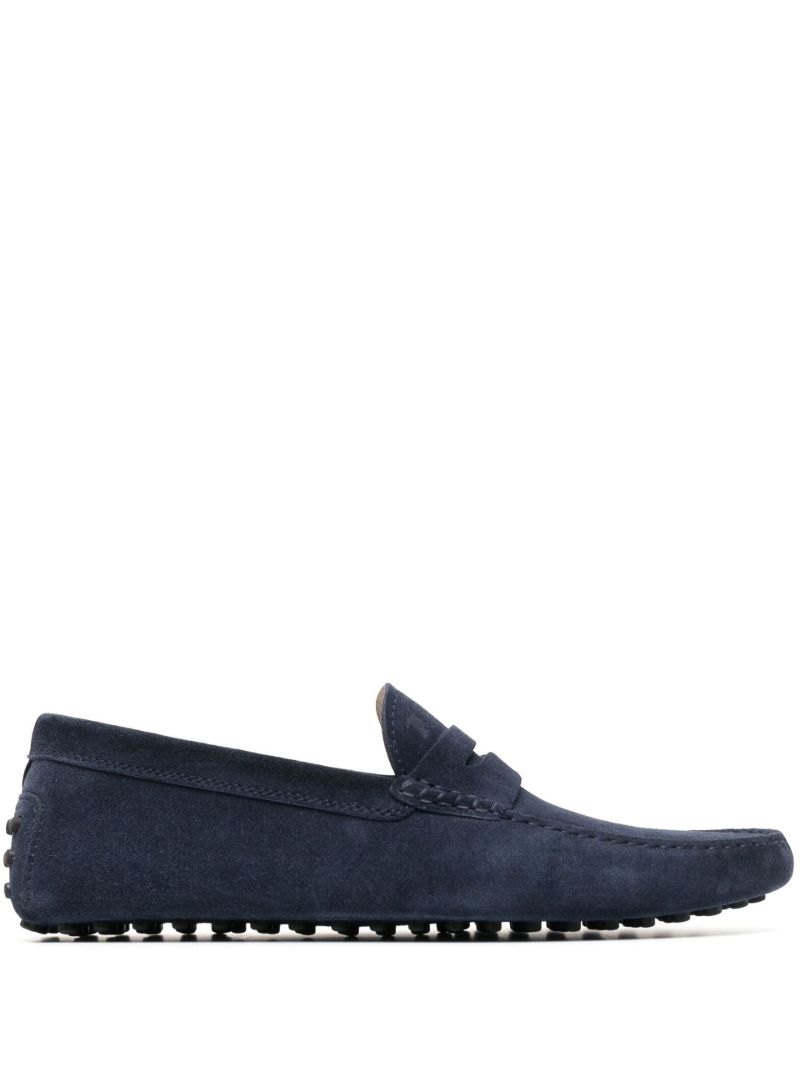 Blue Nuovo Gommino Suede Driving Loafers
