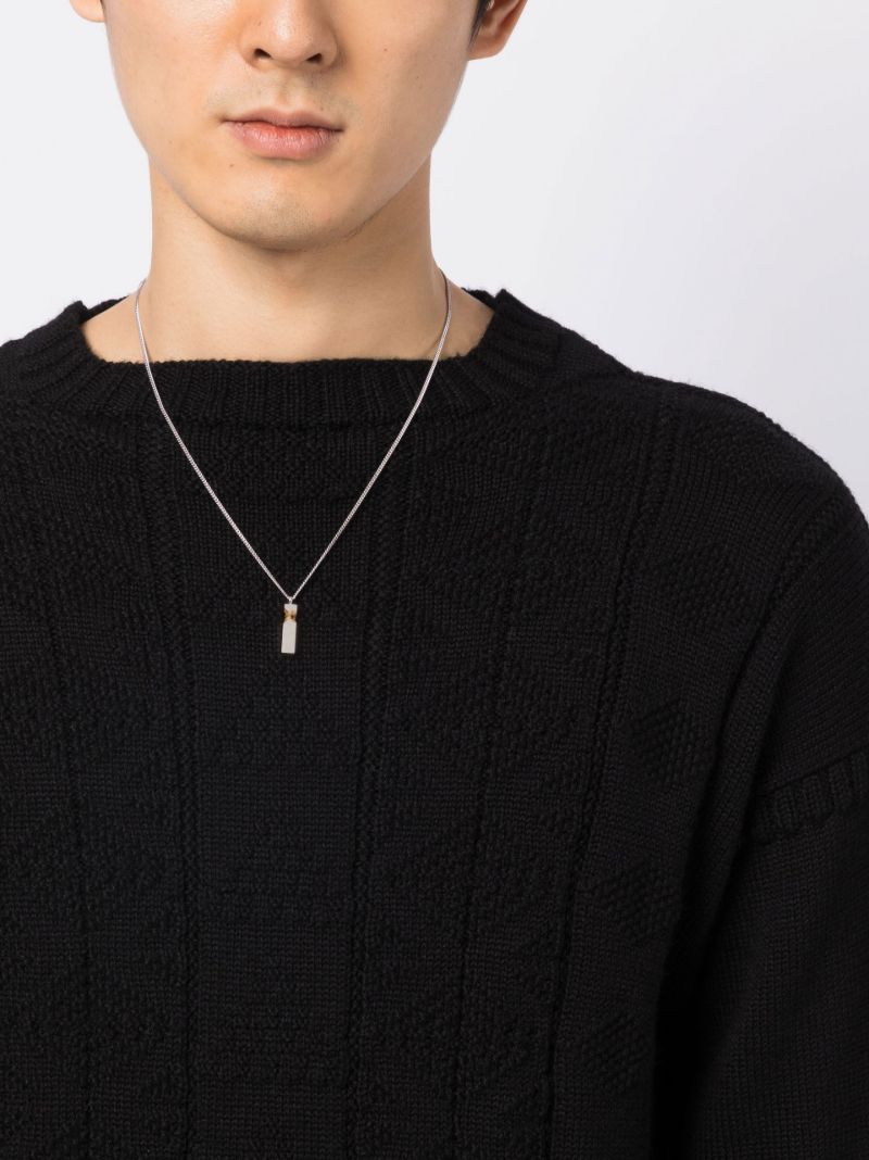 Sterling Silver Mined Cube Diamond Necklace