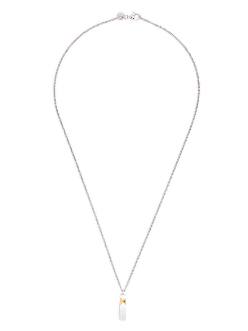 Sterling Silver Mined Cube Diamond Necklace