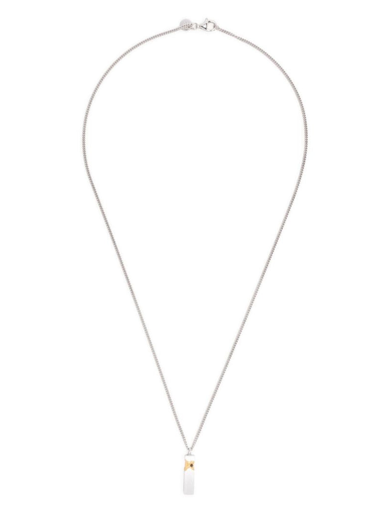 Sterling Silver Mined Cube Diamond Necklace