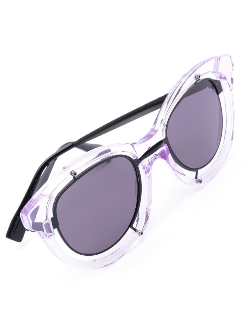 Black and Purple H93 Oversized Sunglasses