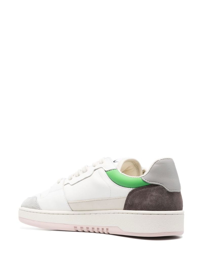 White Dice Low Leather Sneakers