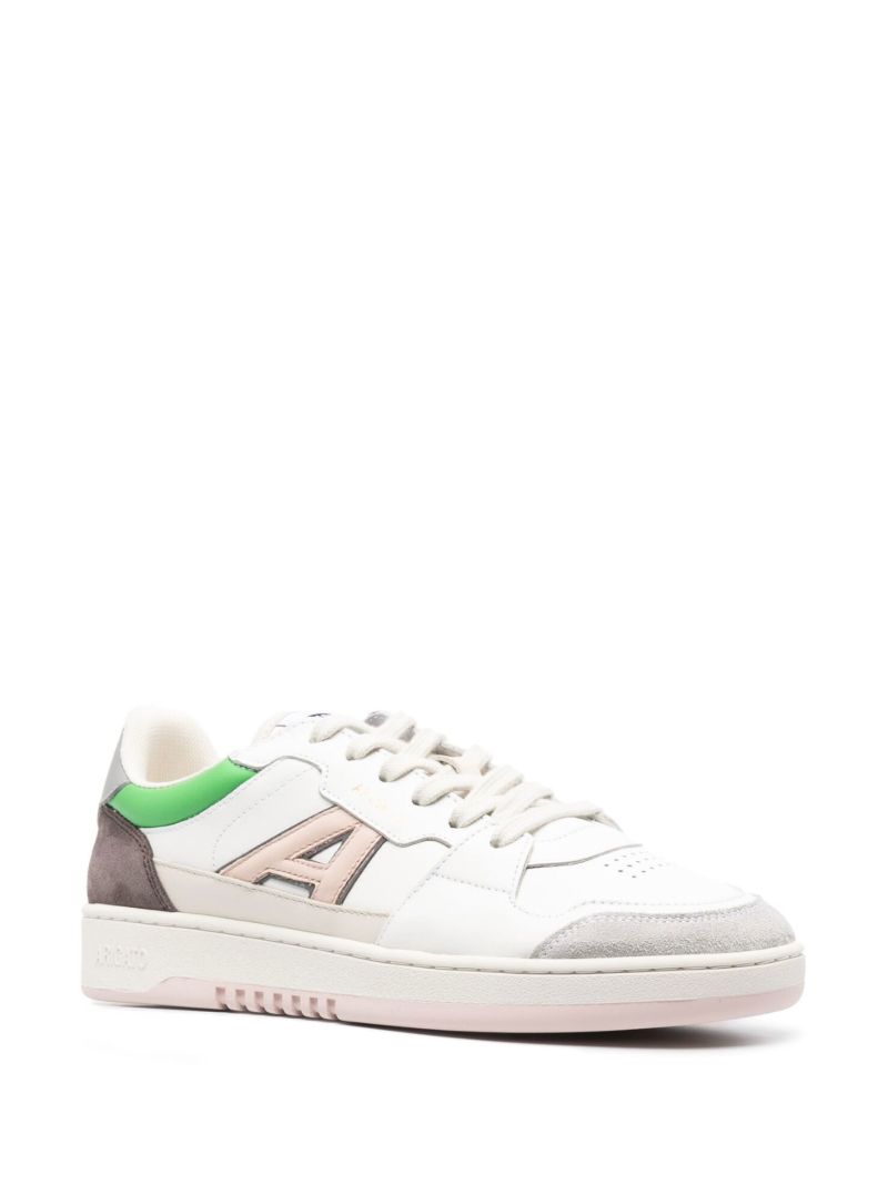 White Dice Low Leather Sneakers