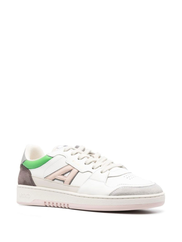 White Dice Low Leather Sneakers