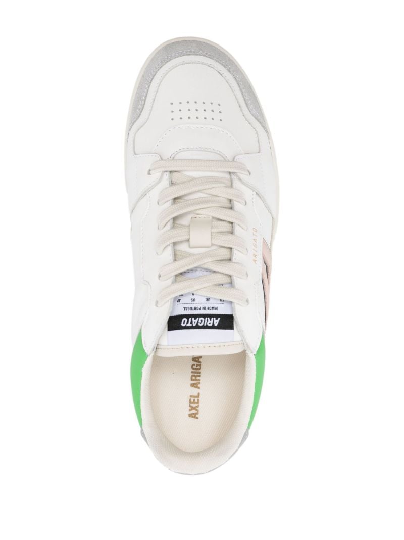 White Dice Low Leather Sneakers