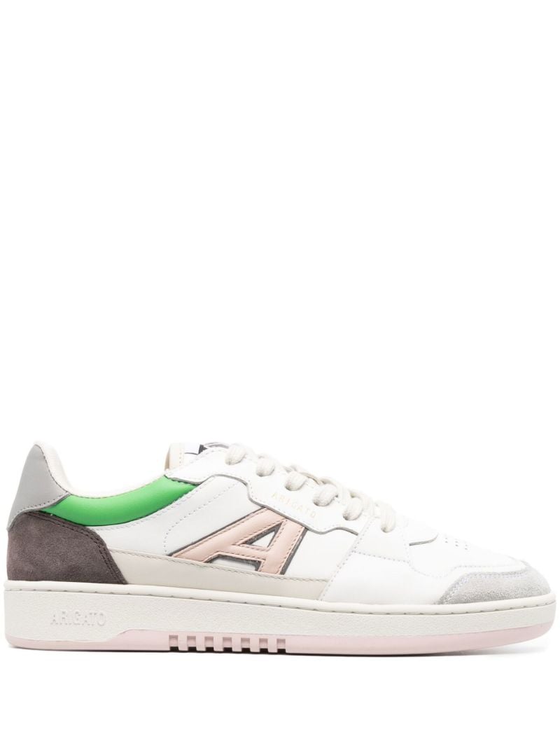 White Dice Low Leather Sneakers