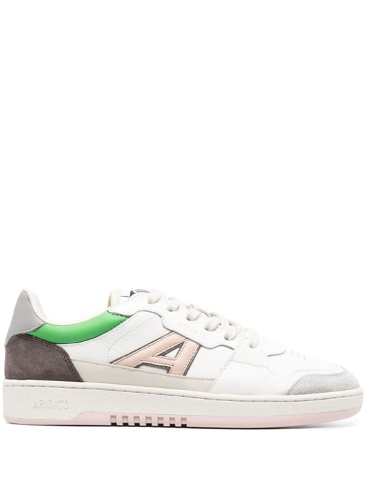 White Dice Low Leather Sneakers