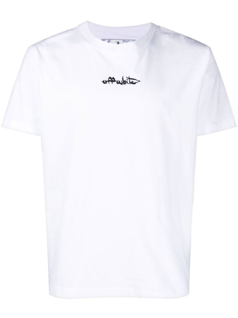 White Script Logo Cotton T-shirt