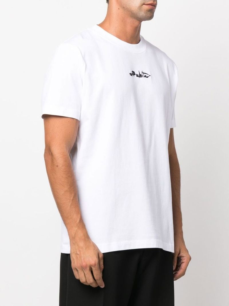 White Script Logo Cotton T-shirt