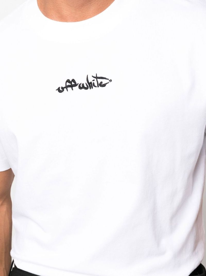 White Script Logo Cotton T-shirt
