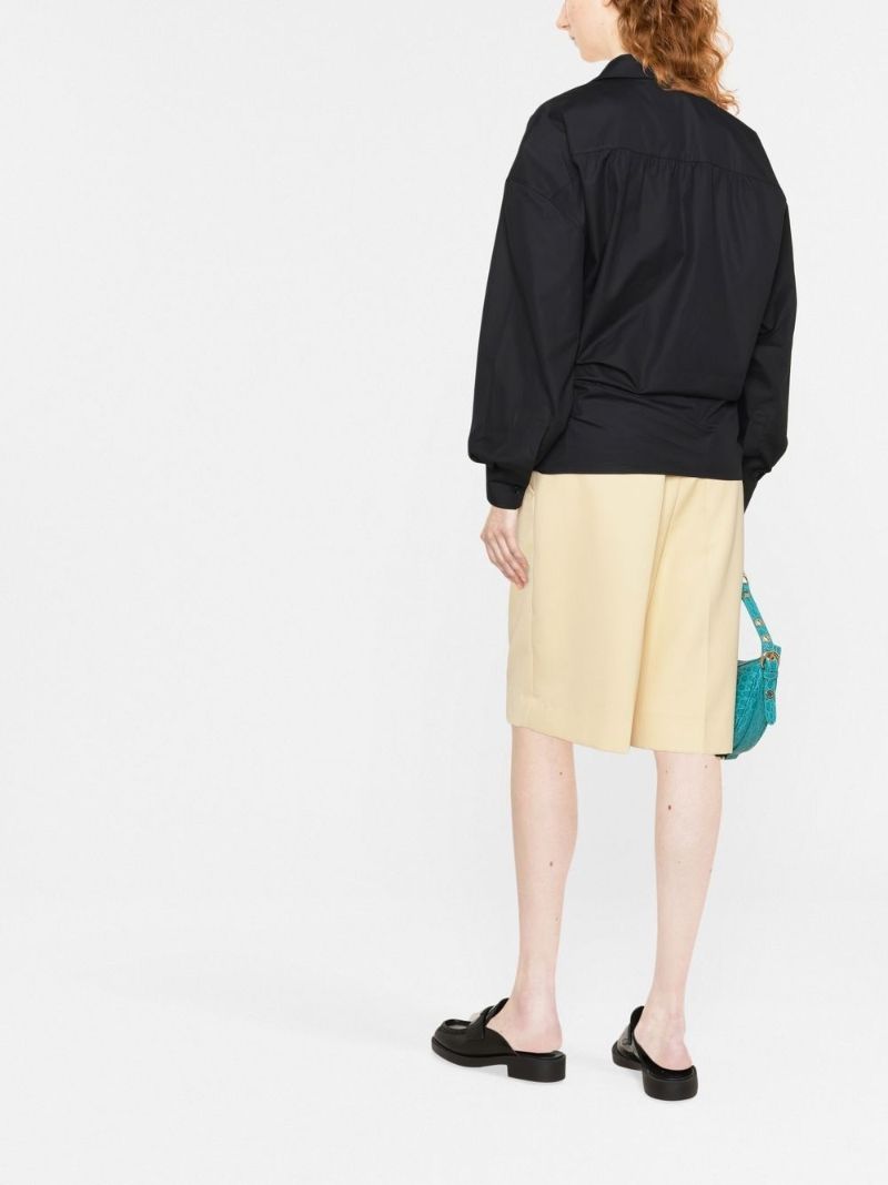 Black Twisted Cotton Shirt