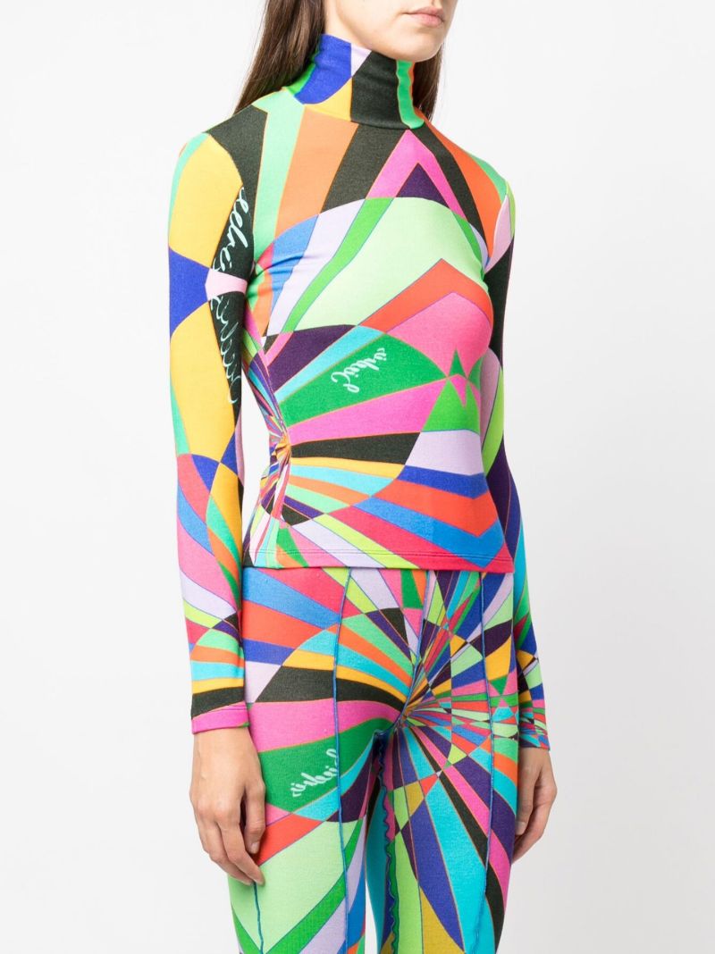 Green Cody Graphic Print Top