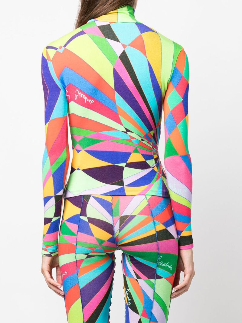 Green Cody Graphic Print Top