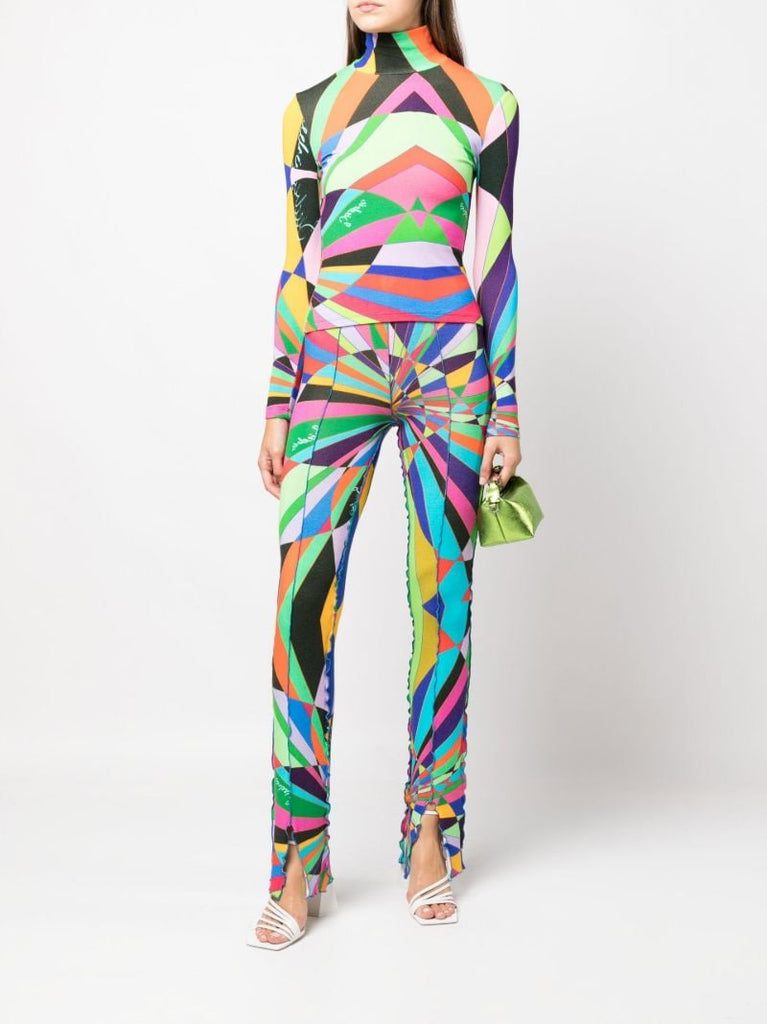 Green Cody Graphic Print Top