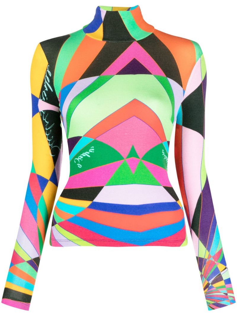 Green Cody Graphic Print Top