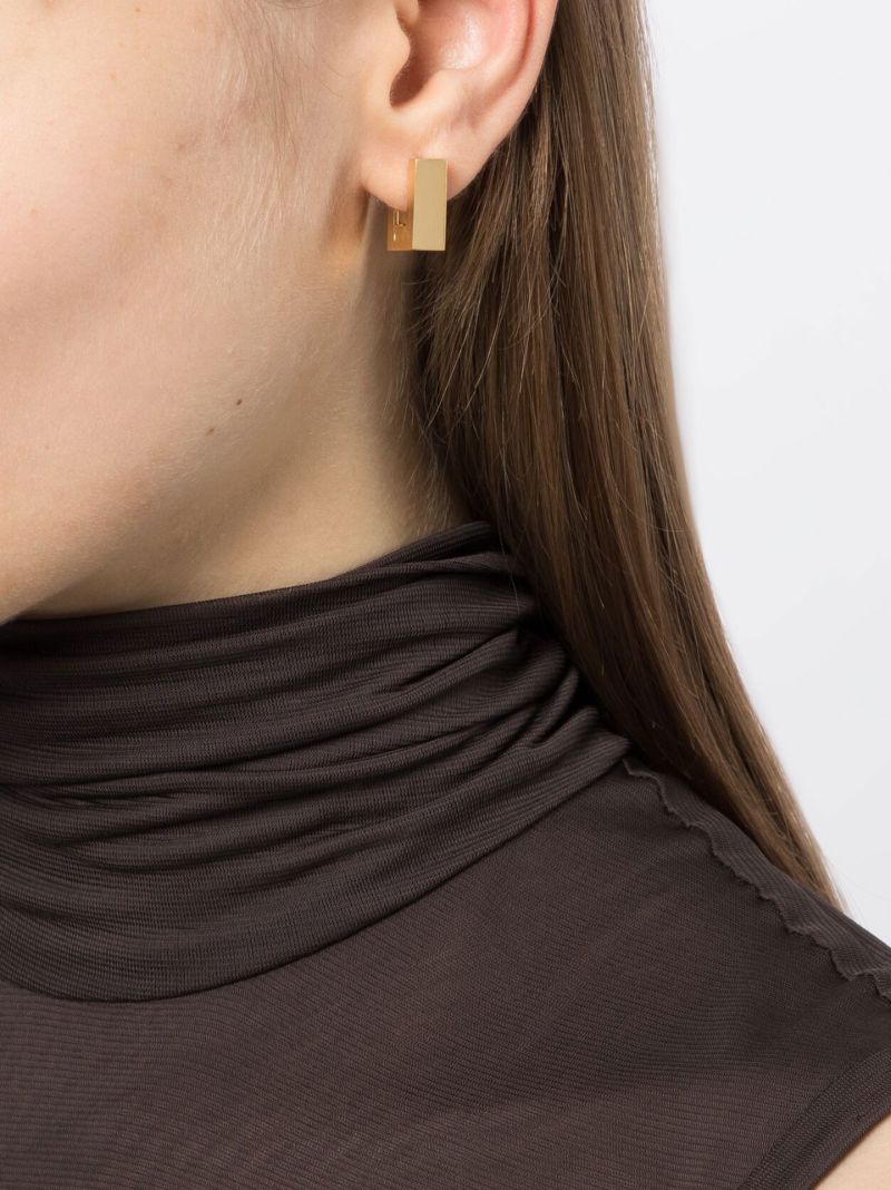 Gold-plated Square Hoops Small Hoop Earrings