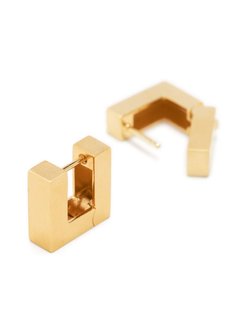 Gold-plated Square Hoops Small Hoop Earrings