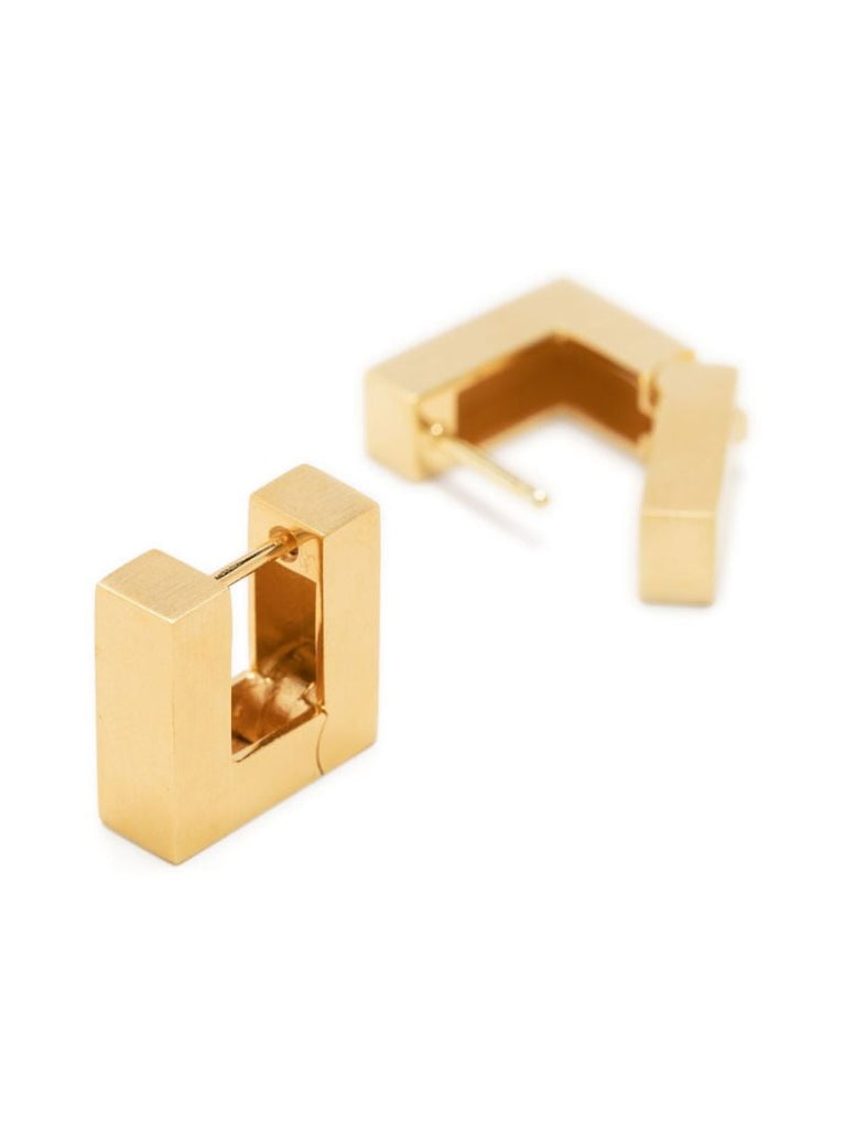 Gold-plated Square Hoops Small Hoop Earrings