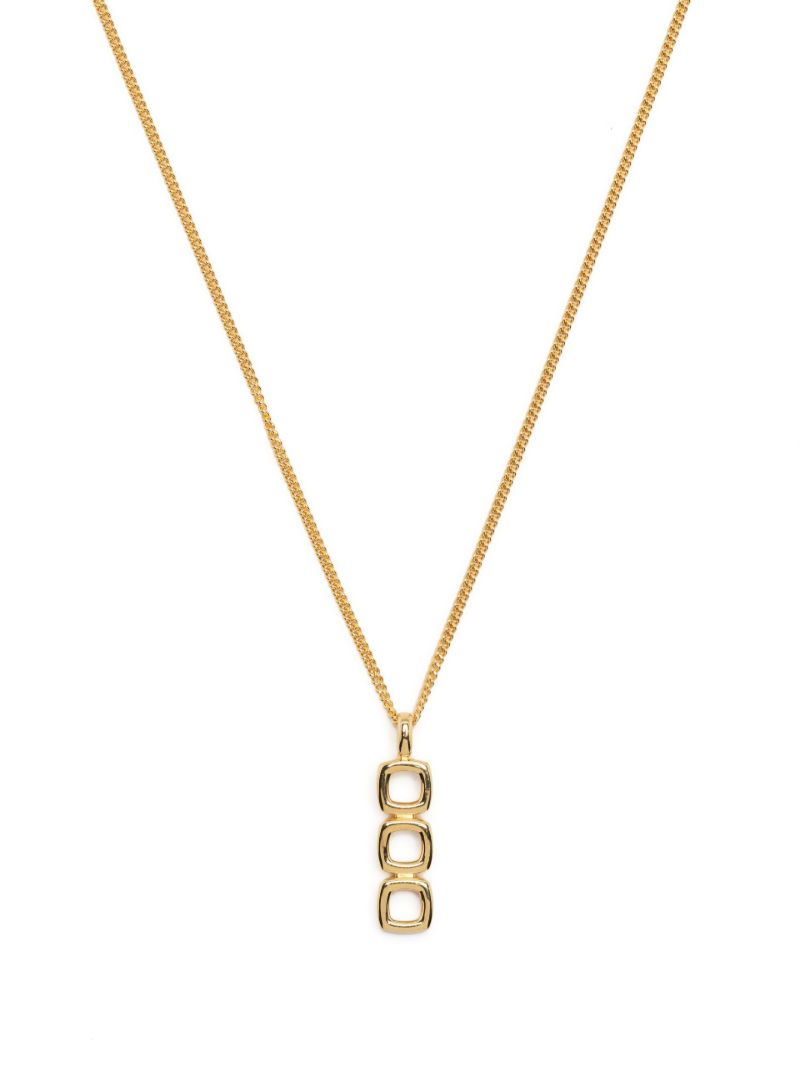 Gold-plated Mini Cushion Open Necklace