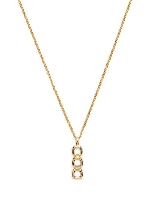 Gold-plated Mini Cushion Open Necklace