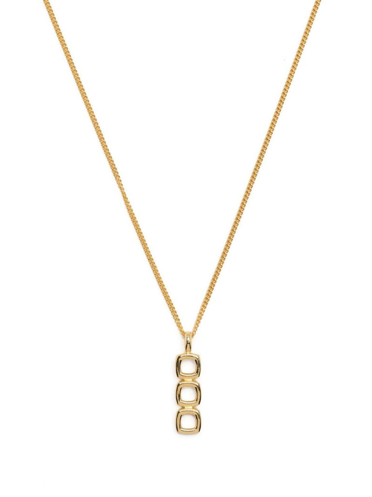 Gold-plated Mini Cushion Open Necklace