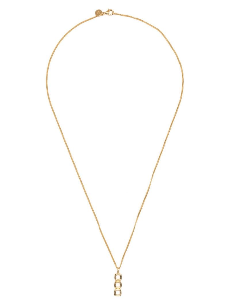 Gold-plated Mini Cushion Open Necklace