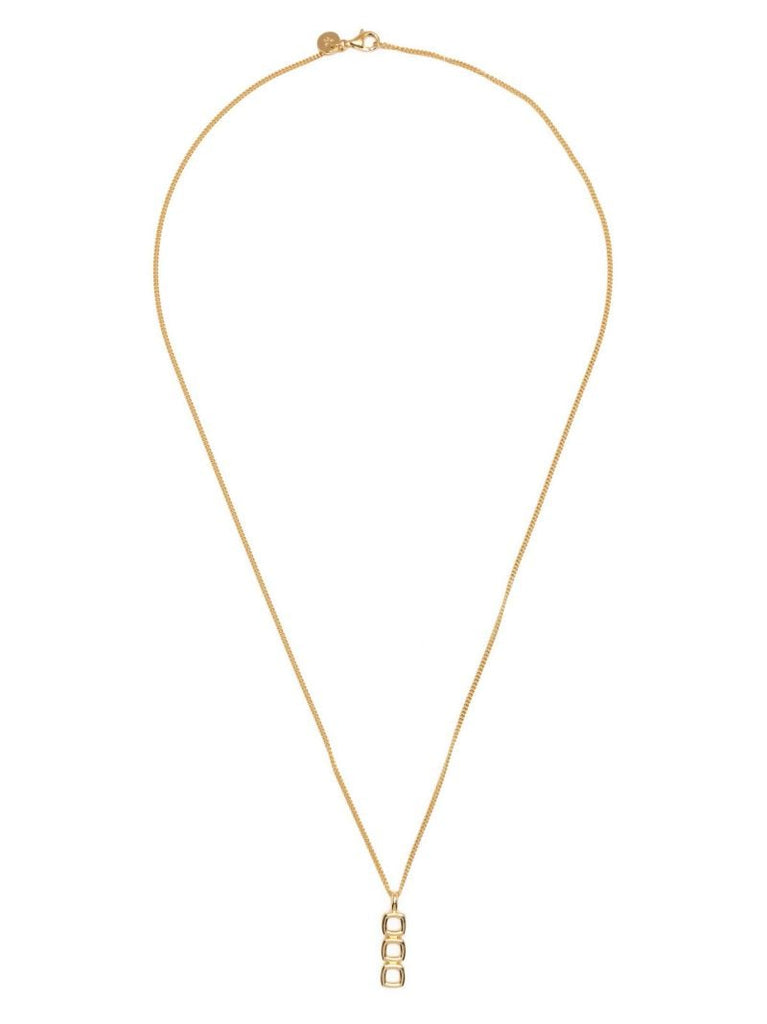 Gold-plated Mini Cushion Open Necklace