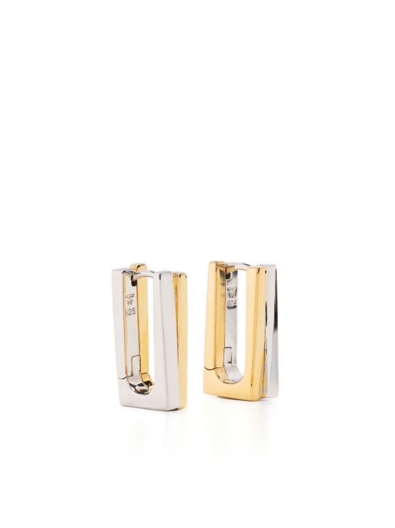 Sterling Silver Step Hoops Duo Hoop Earrings