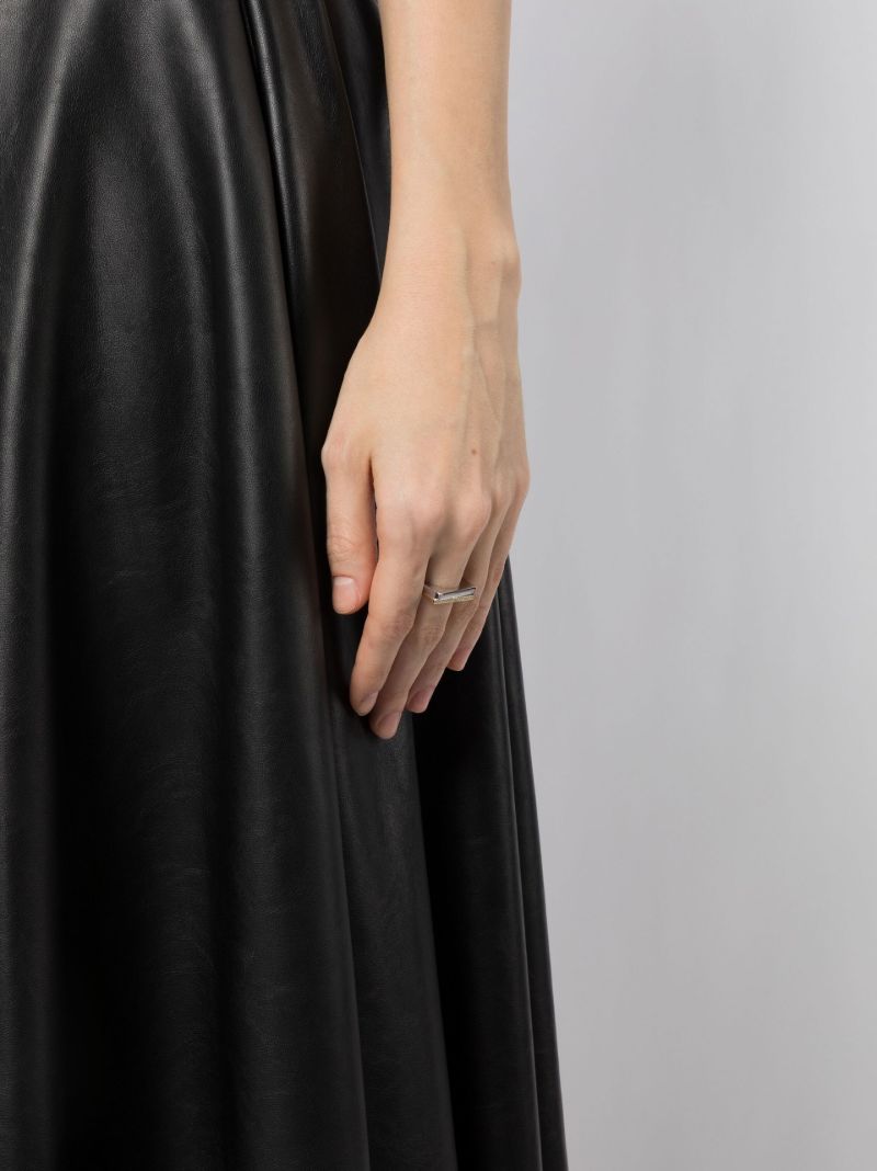Sterling Silver Step Duo Diamond Ring