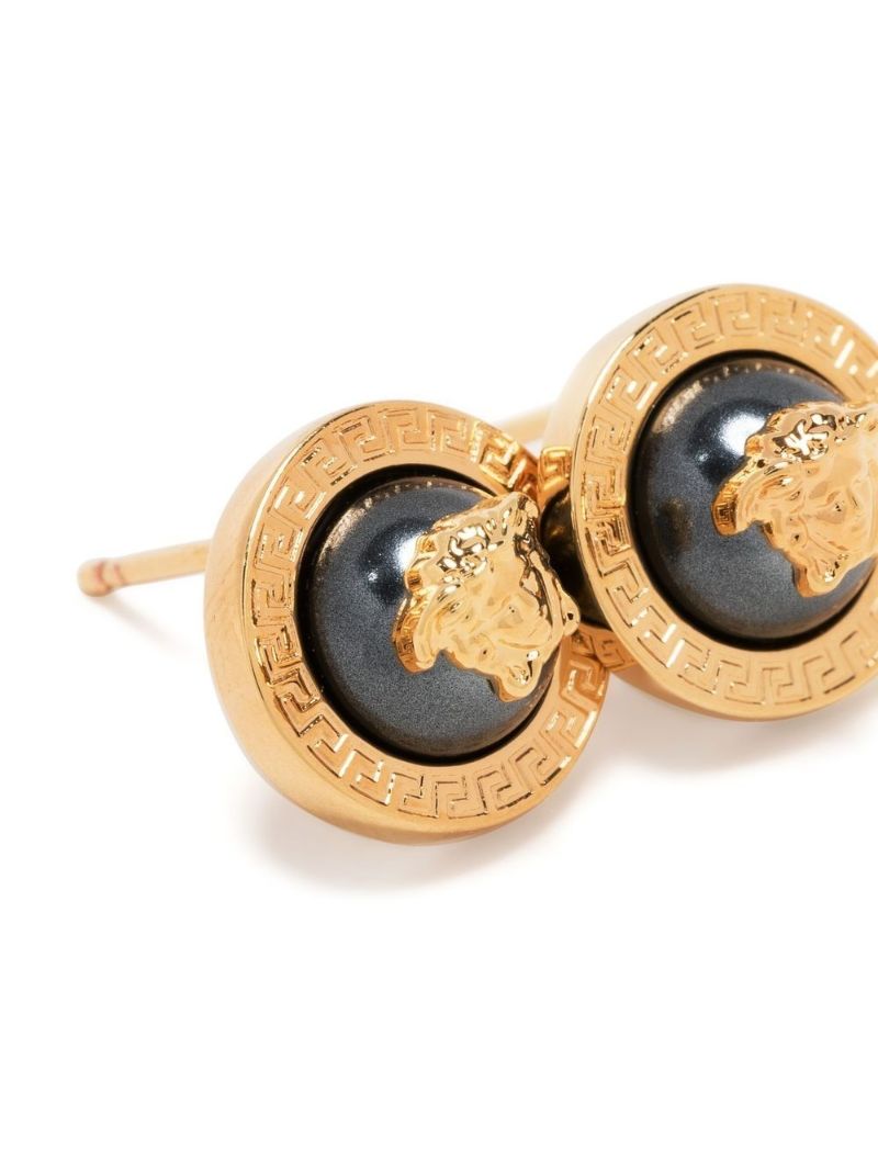Gold-tone Medusa Greca Earrings
