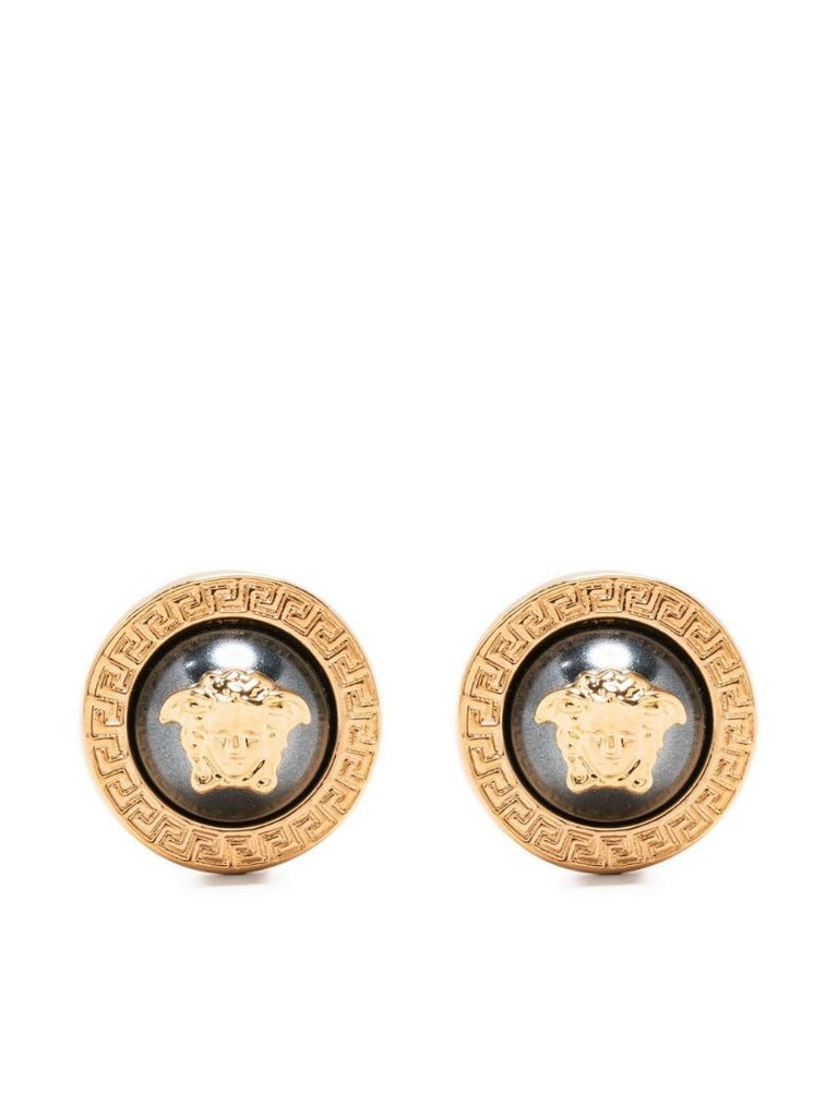 Gold-tone Medusa Greca Earrings