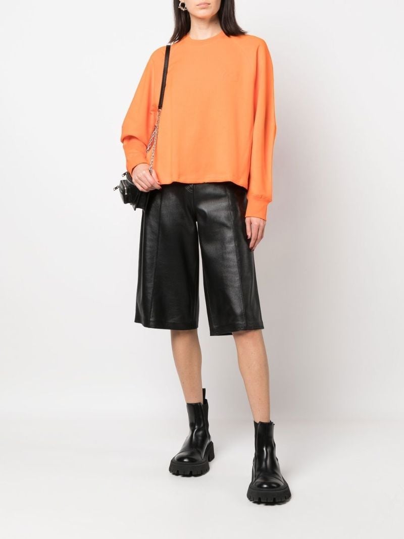 Orange Maglia Cropped Sweatshirt