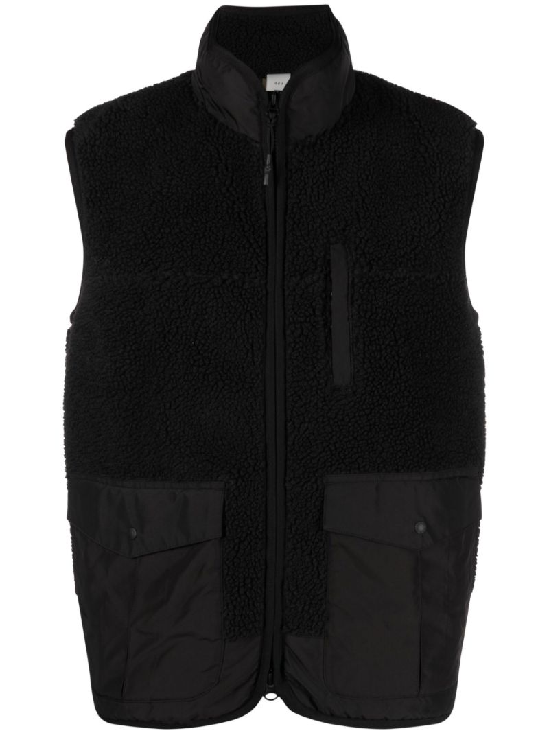 Black Boa Fleece Gilet