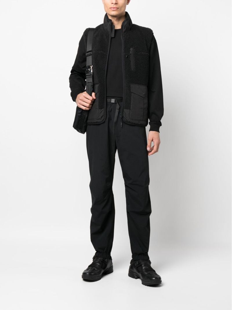 Black Boa Fleece Gilet