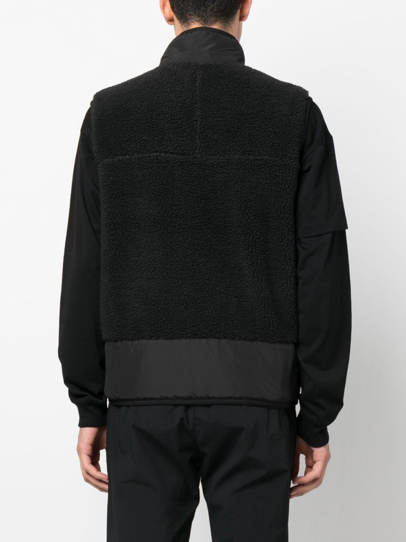 Black Boa Fleece Gilet