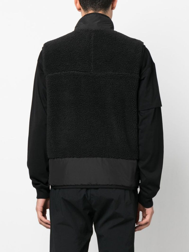 Black Boa Fleece Gilet
