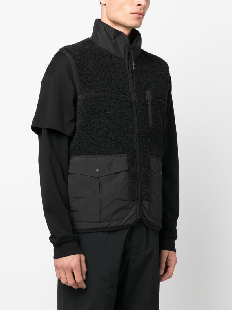 Black Boa Fleece Gilet