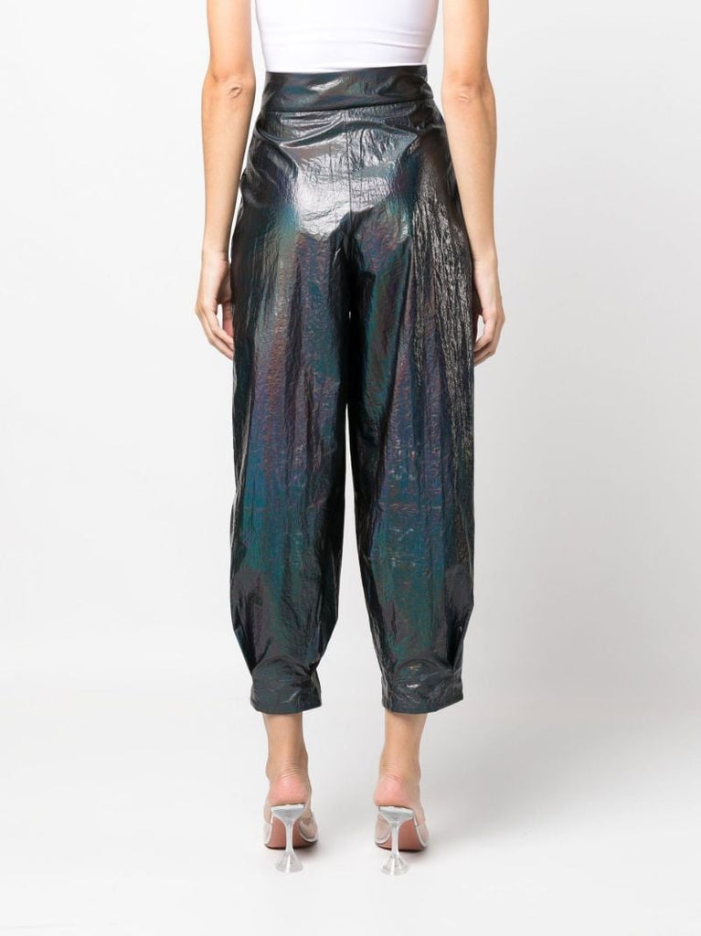 Blue Rina Barrel-leg Trousers